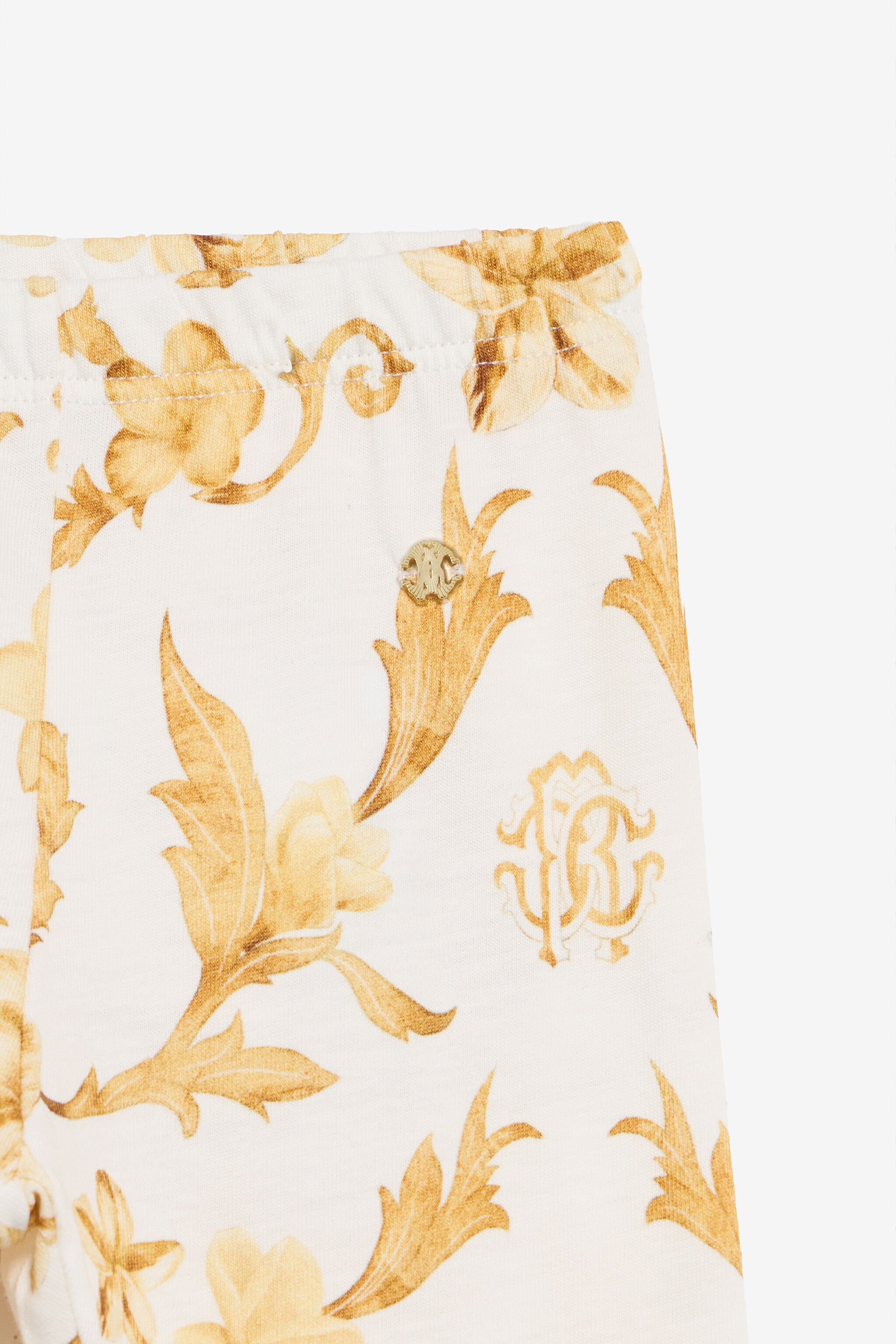 RC Hose Mit Gold Arabesque-Druck WHITE/GOLD TJT207-JFN37