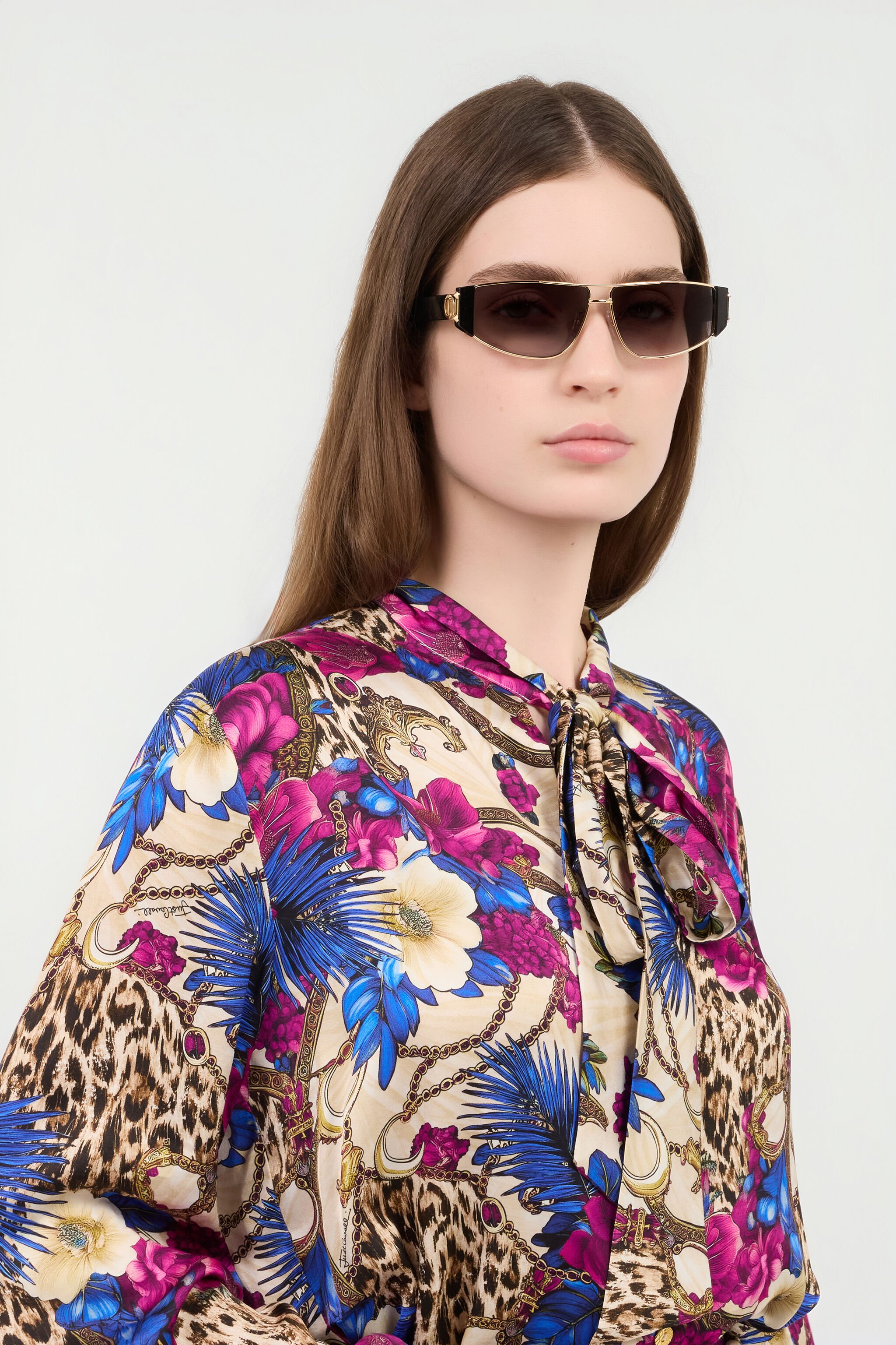 JC Gafas de sol de estilo contemporáneo SHINY TOTAL ROSE GOL VALD36-ID281