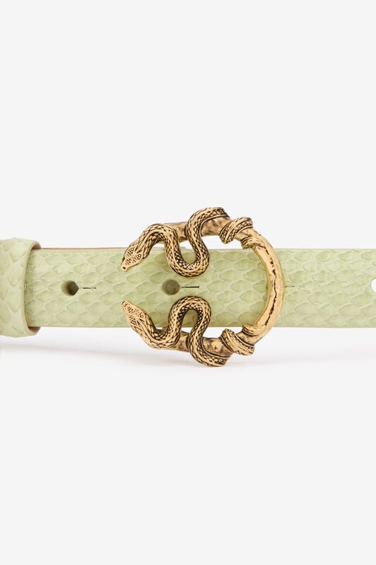 RC Cintura Verde Chiaro In Pelle Con Fibbia Serpente PISTACHIO WKC002-PA001
