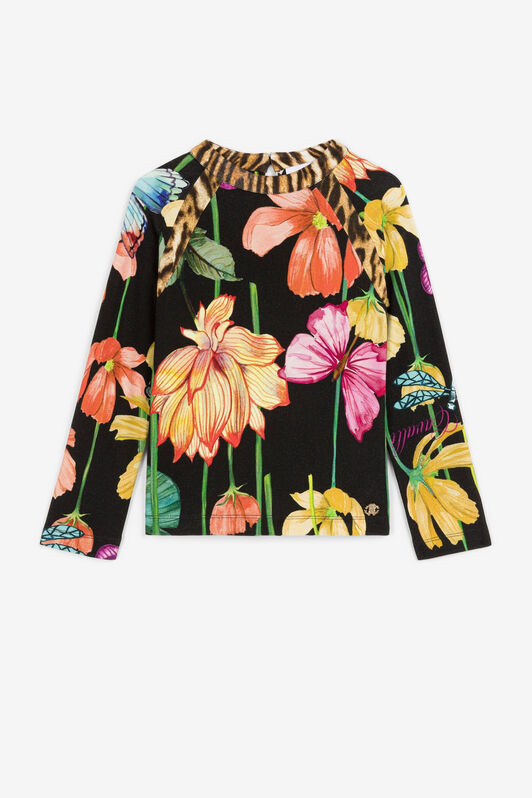 JU Top mit Blumendruck JU Top mit Blumendruck Schwarz PJT707-6DF21