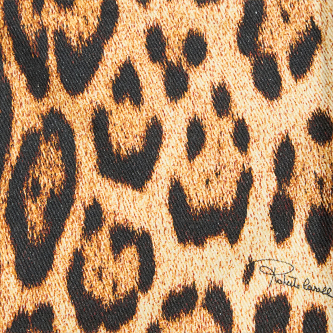 RC Cotton Shirt with Jaguar Skin Print Brown VRJ728-4NP73