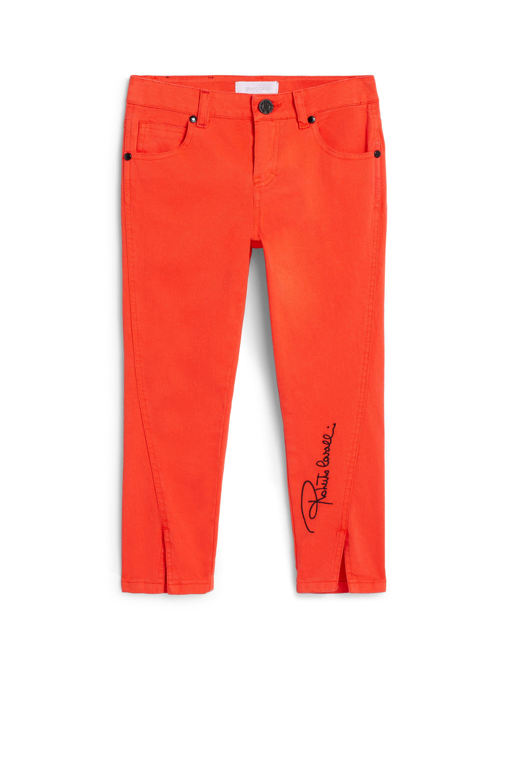 JU Logo-Embroidered Jeans RED IJT201-CE035