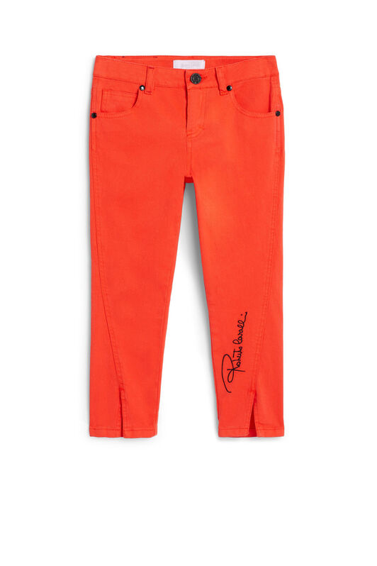 JU Logo-Embroidered Jeans JU Logo-Embroidered Jeans RED IJT201-CE035