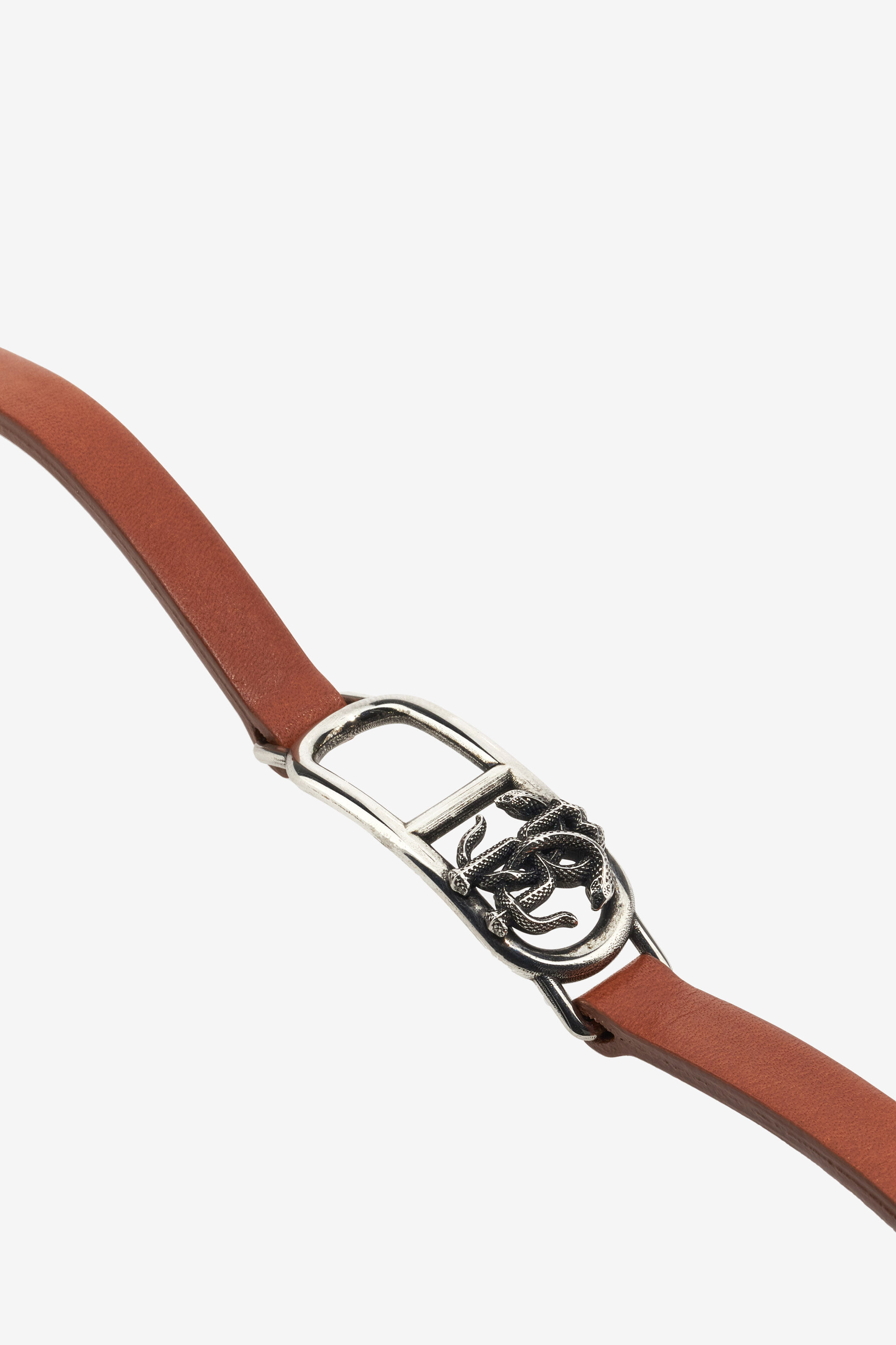 RC Leather bracelet with Monogram RC Marrón SRG010-AM007