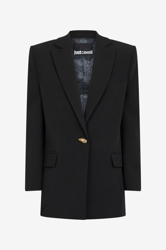JC Jacket With Snake Button Black TFT148-TF215