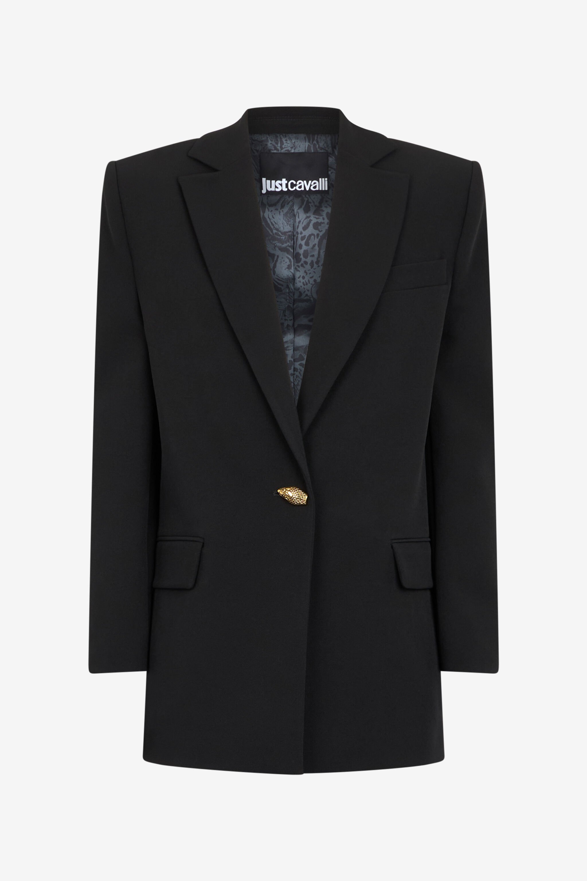 JC Jacket With Snake Button Black TFT148-TF215