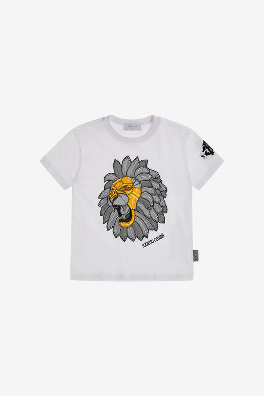 JU T-shirt with Logo and print White SJT637-JD001