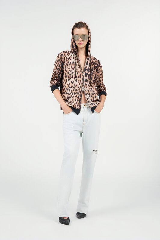 RC Leopard Print Sweatshirt JAGUAR QOT66B-2OG34