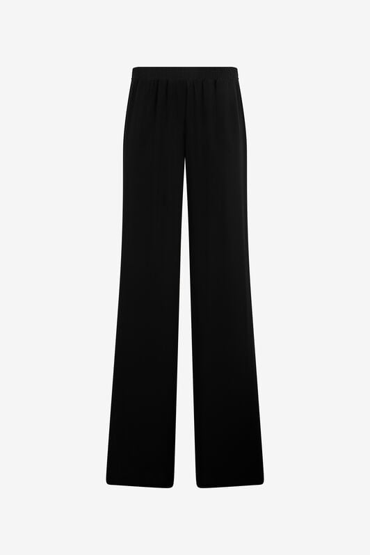 RC Silk palazzo trousers BLACK WKR211-SY001