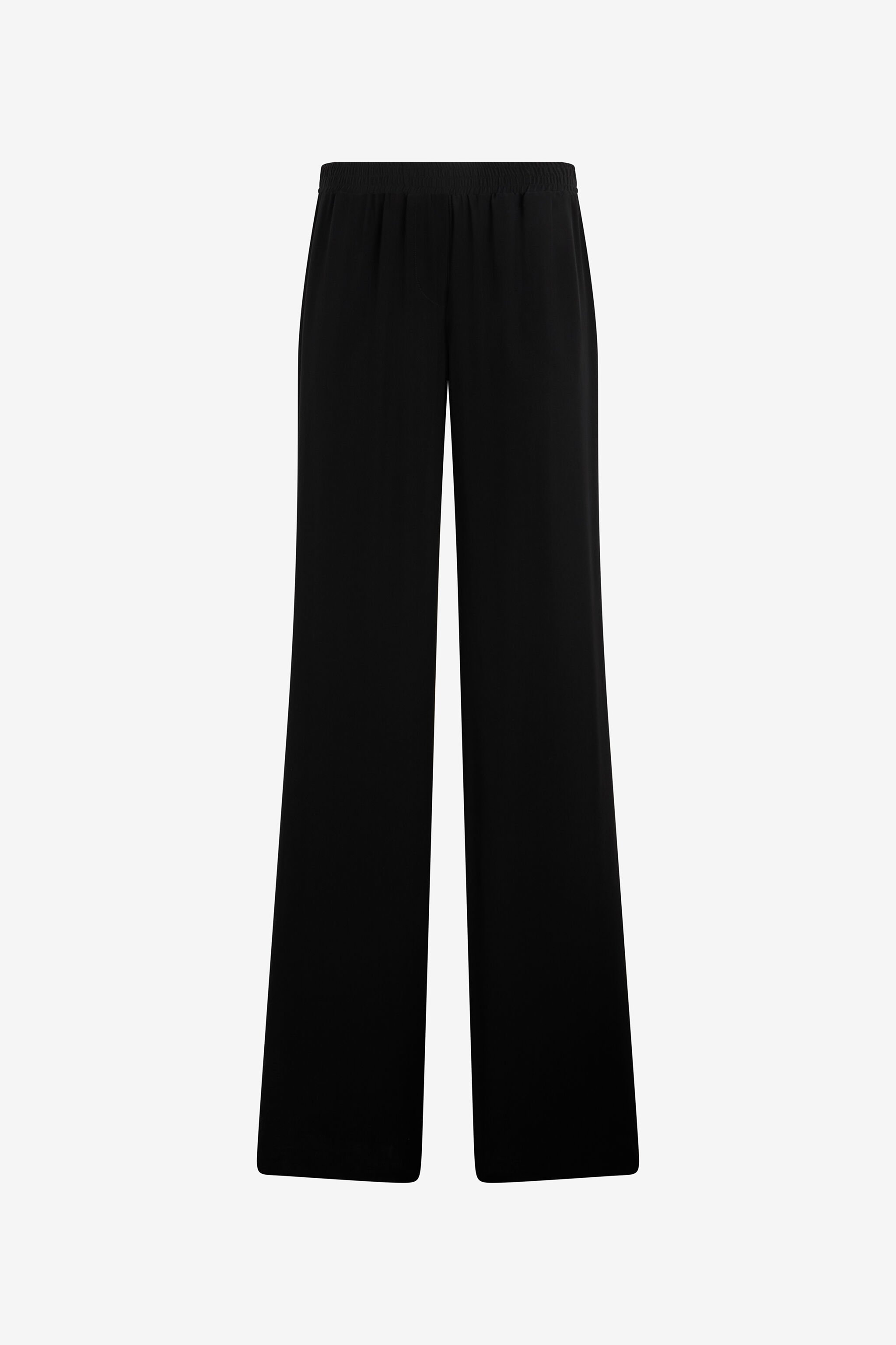 RC Silk palazzo trousers BLACK WKR211-SY001