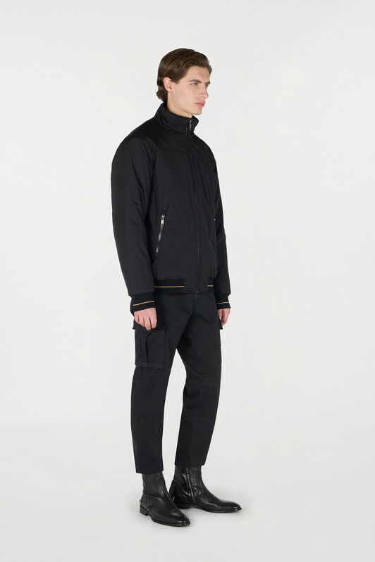 RC Padded Bomber Jacket with Zip Black OOT40A-SBO02