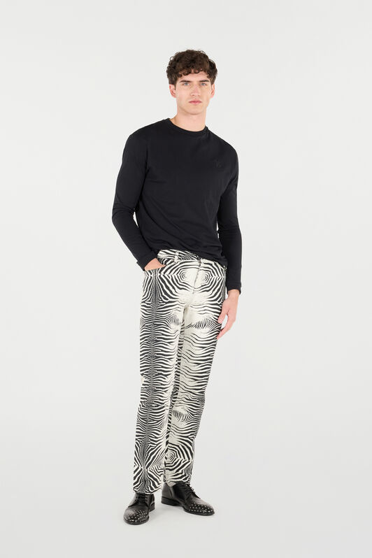 RC Pantalon À Imprimé White Tigresse Noir/Blanc URJ202-4NN49