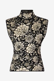 ${brand} Top In Maglia Con Motivo Floreale Jacquard ${colorDescription} ${masterID}