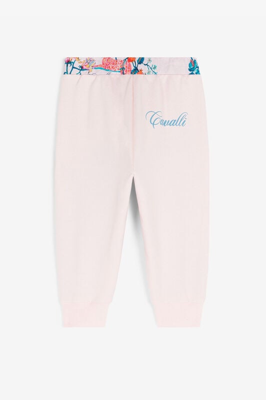 JU Logo And Floral-Print Cotton Track Pants JU Logo And Floral-Print Cotton Track Pants Pink RJT205-CF050