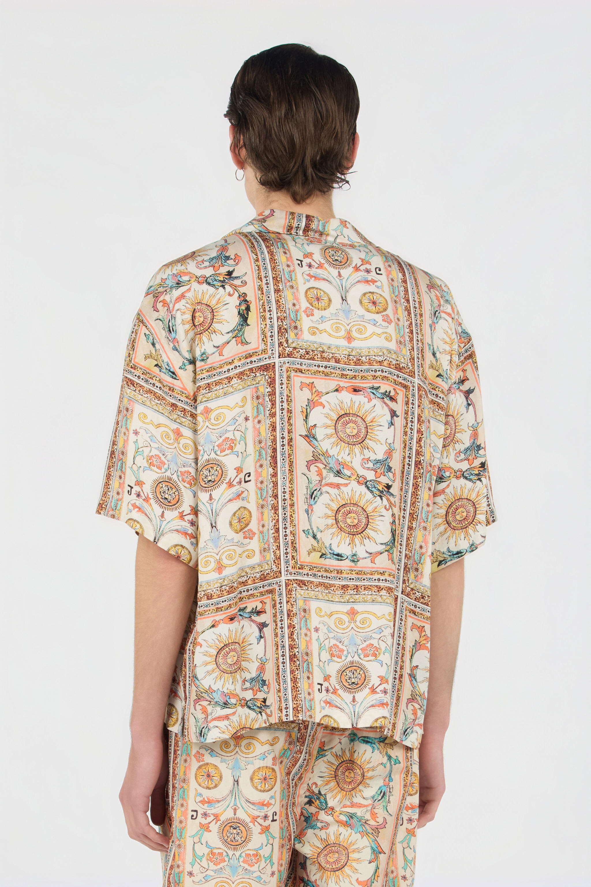 JC Camicia Stampa Persian Tarot 744 BEIGE + 217 AZZU WFM005-WF153