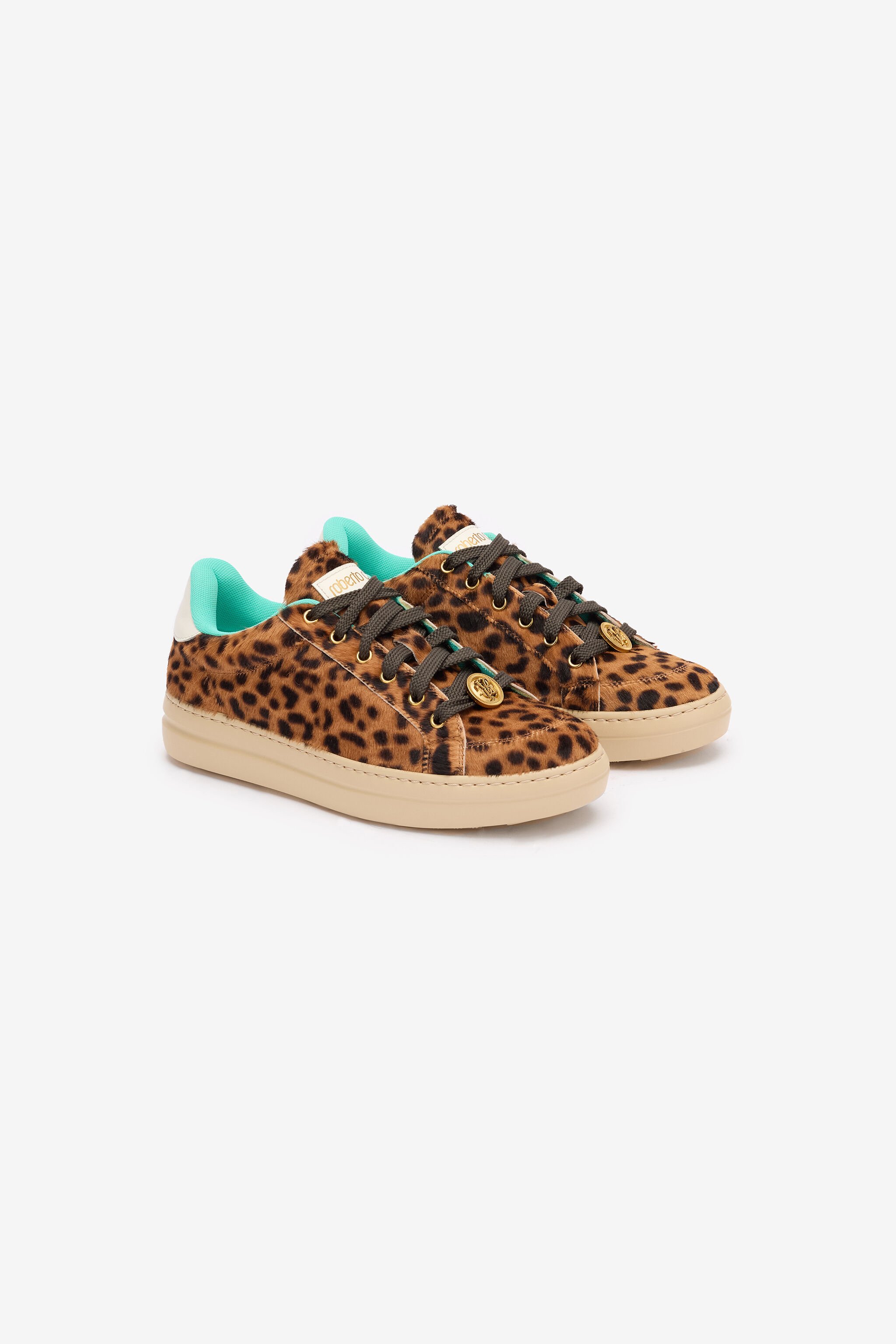 RC Zapatillas con estampado piel de jaguar Marrón UKS034-PZ576