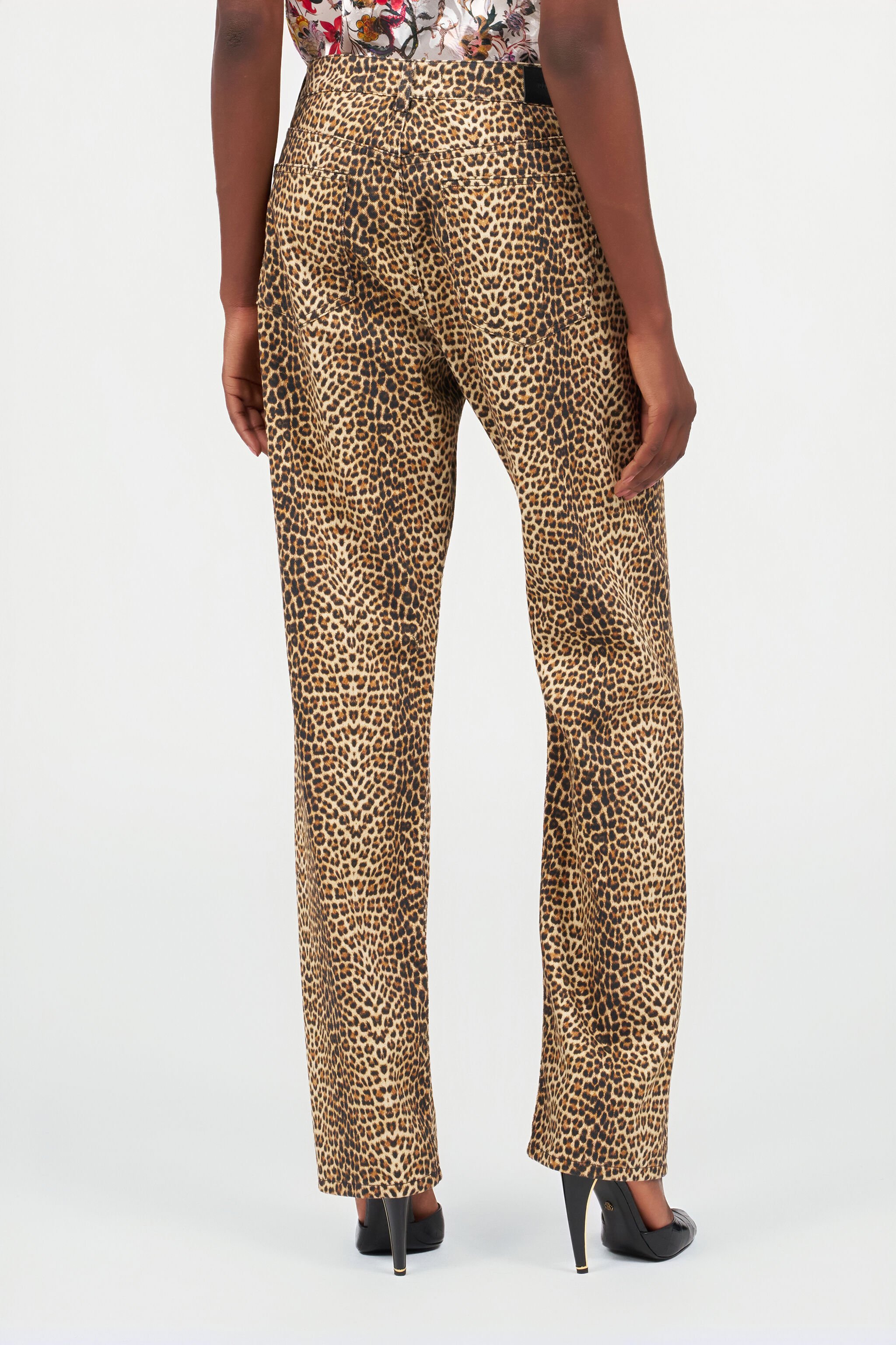 RC Baby Jaguar Print Flare Pants BROWN WQJ200-DAR31