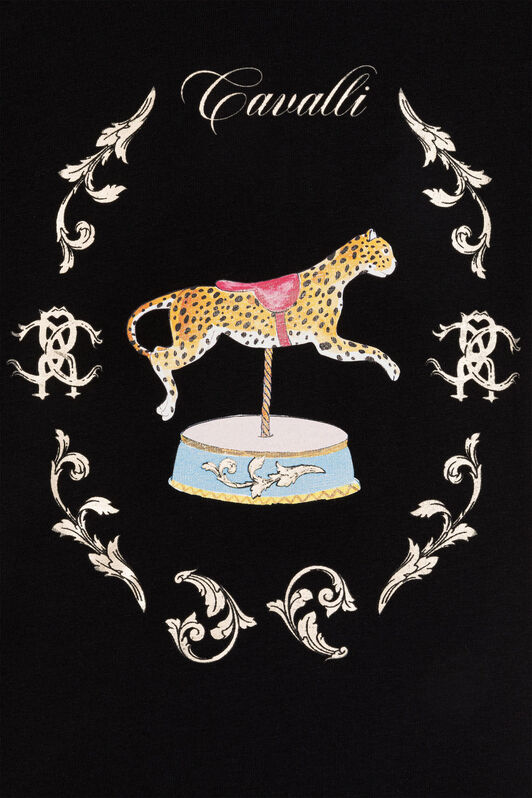 JU Leopard-Print Cotton T-Shirt JU Leopard-Print Cotton T-Shirt Black RJT641-JD001