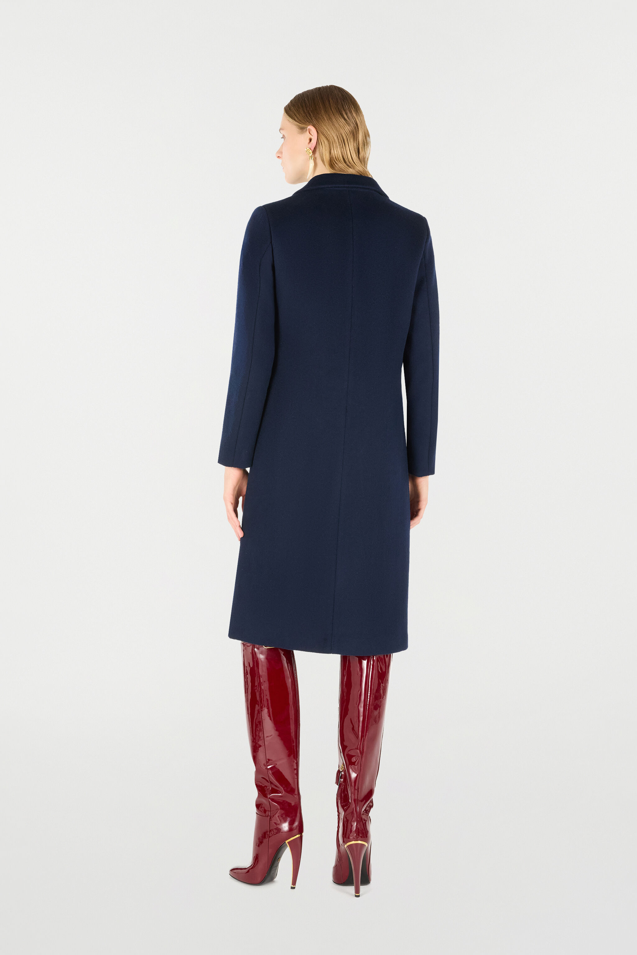 RC Cappotto Blu in Lana Cashmere Blu scuro OOT50C-WH016