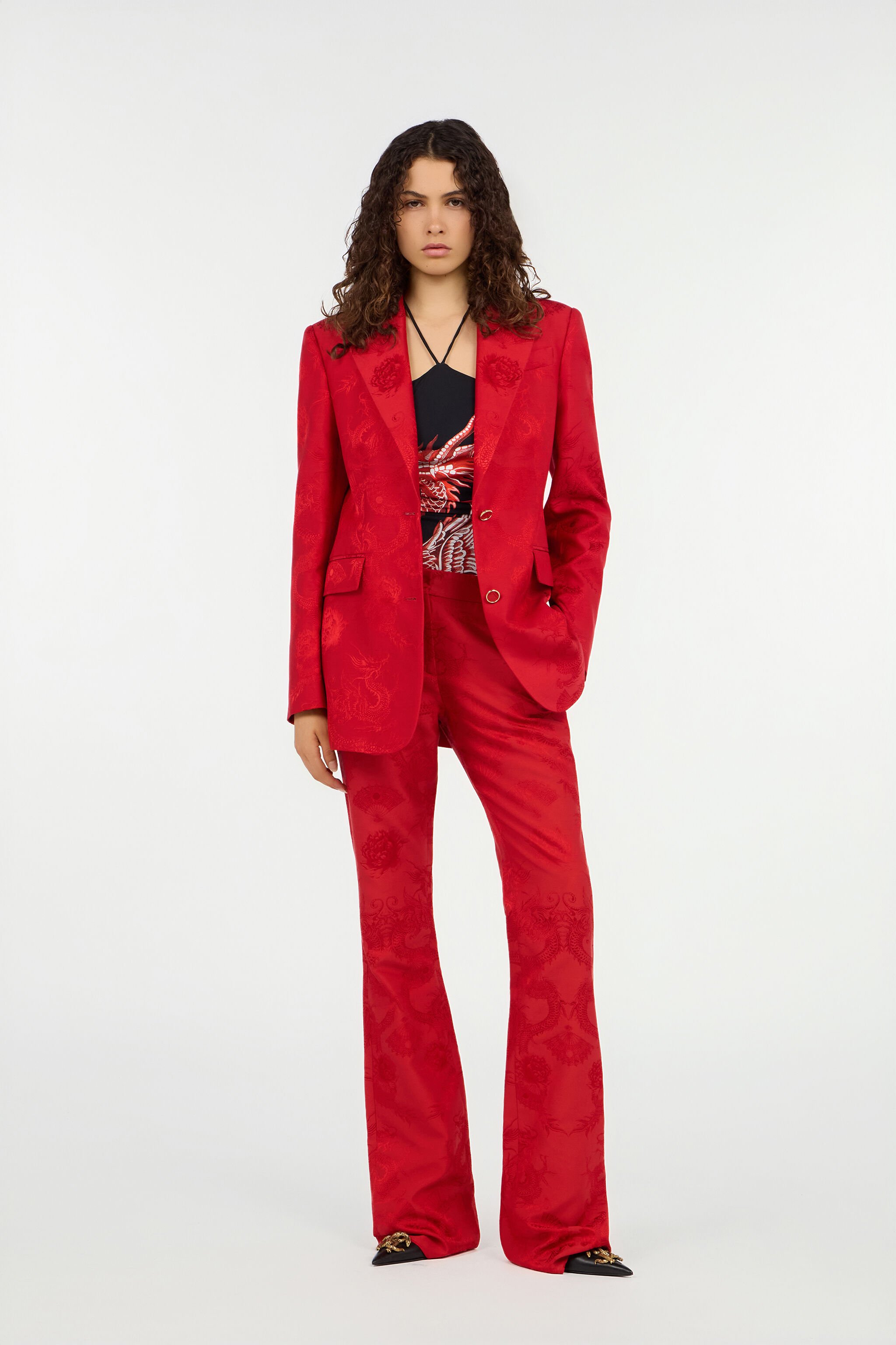 RC Dunkelrote Jacke mit Drachenmotiv RC Dunkelrote Jacke mit Drachenmotiv ROSSO SCURO 191664 VQT405-TJ033