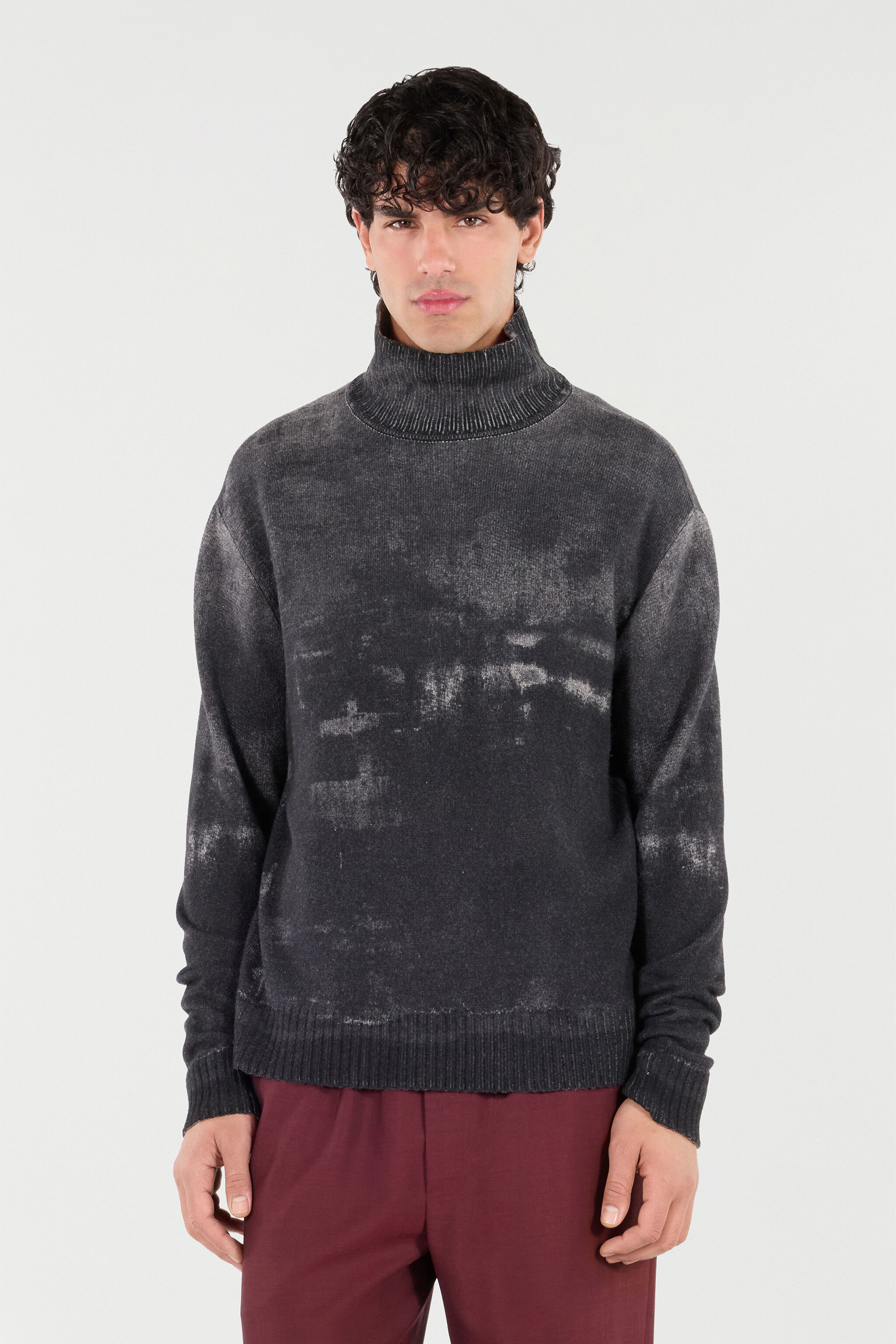 RC Wool Sweater with Turtleneck Black VNM650-MQ036
