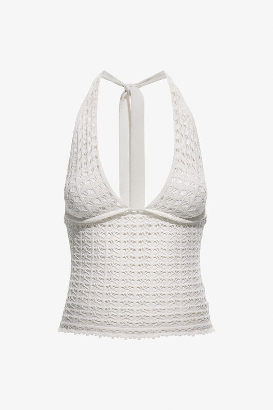 RC Top halter de ganchillo Blanco TKM600-MI011