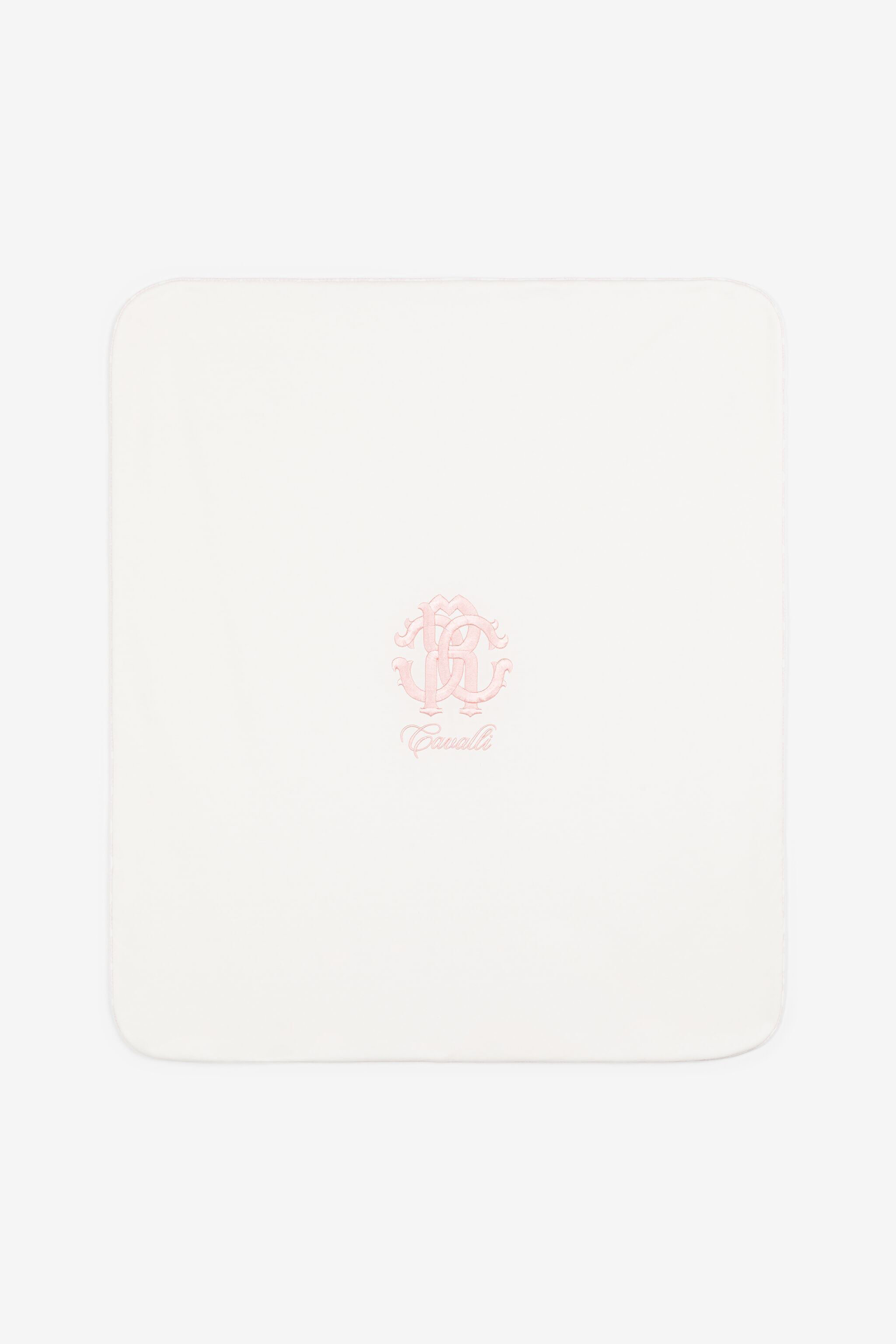 JU RC Monogram-Embroidered Baby Blanket Pink RJT846-JD001