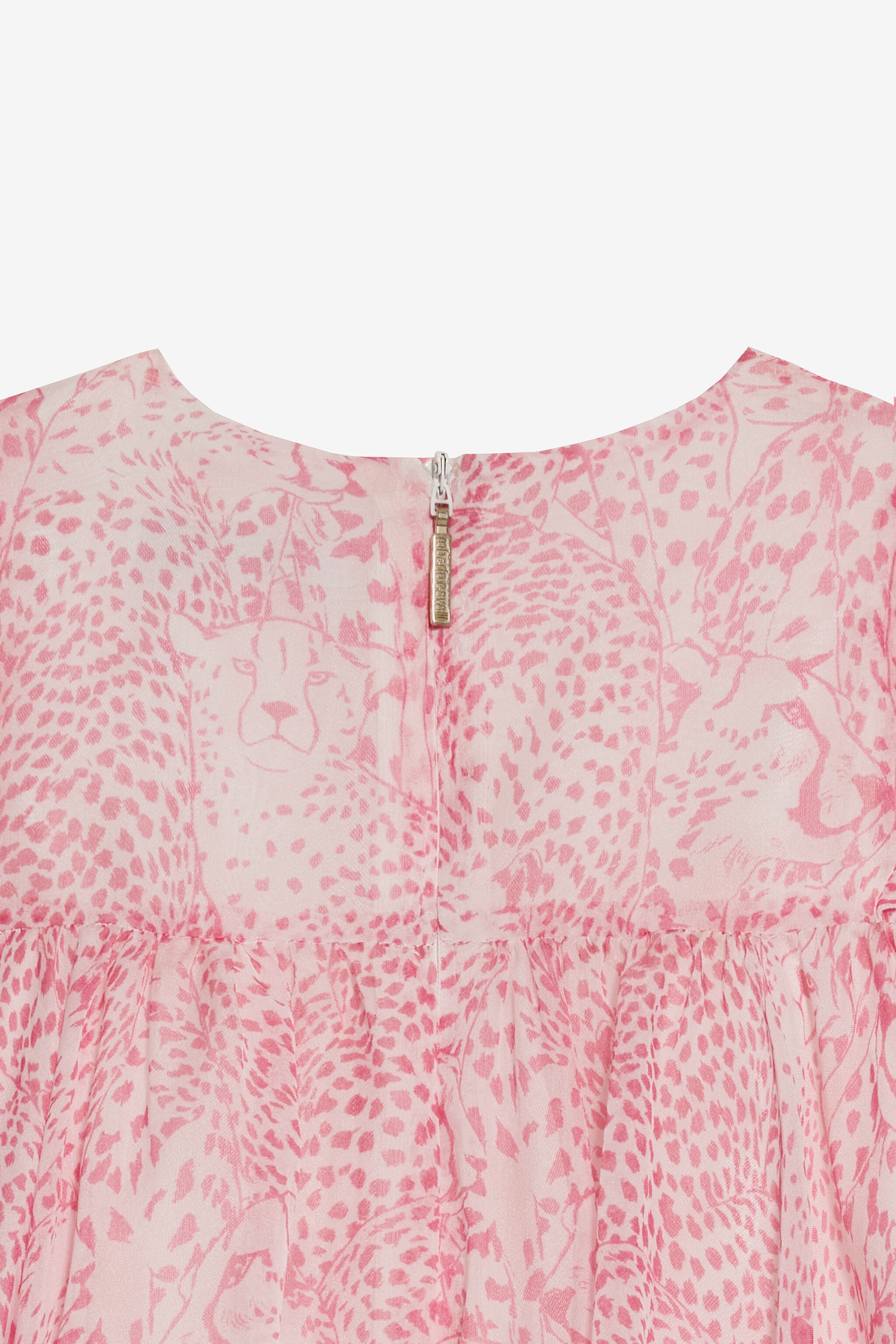 JU Robe En Soie À Imprimé Guépards Rose UJT102-2NO37