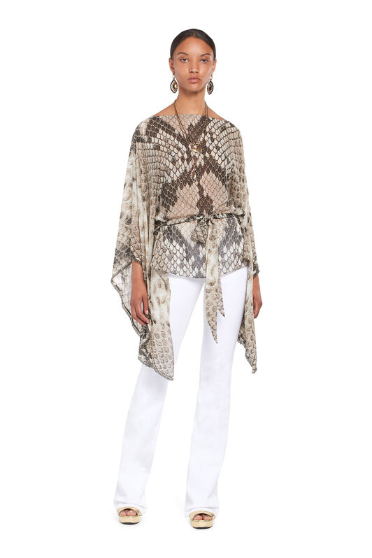 RC Macro Python Print Silk Kaftan RC Macro Python Print Silk Kaftan TAUPE IQR726-GFP64