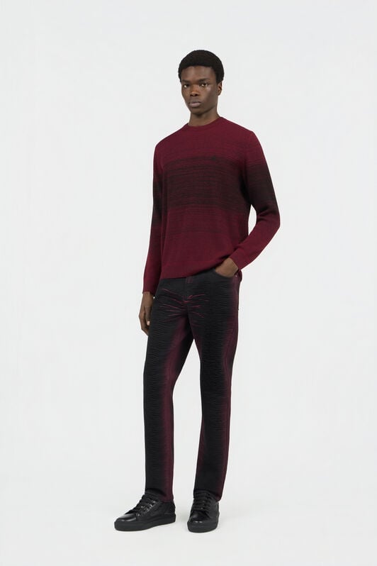 RC Red And Black Textured Jeans RED/BLACK SOJ20D-DN021