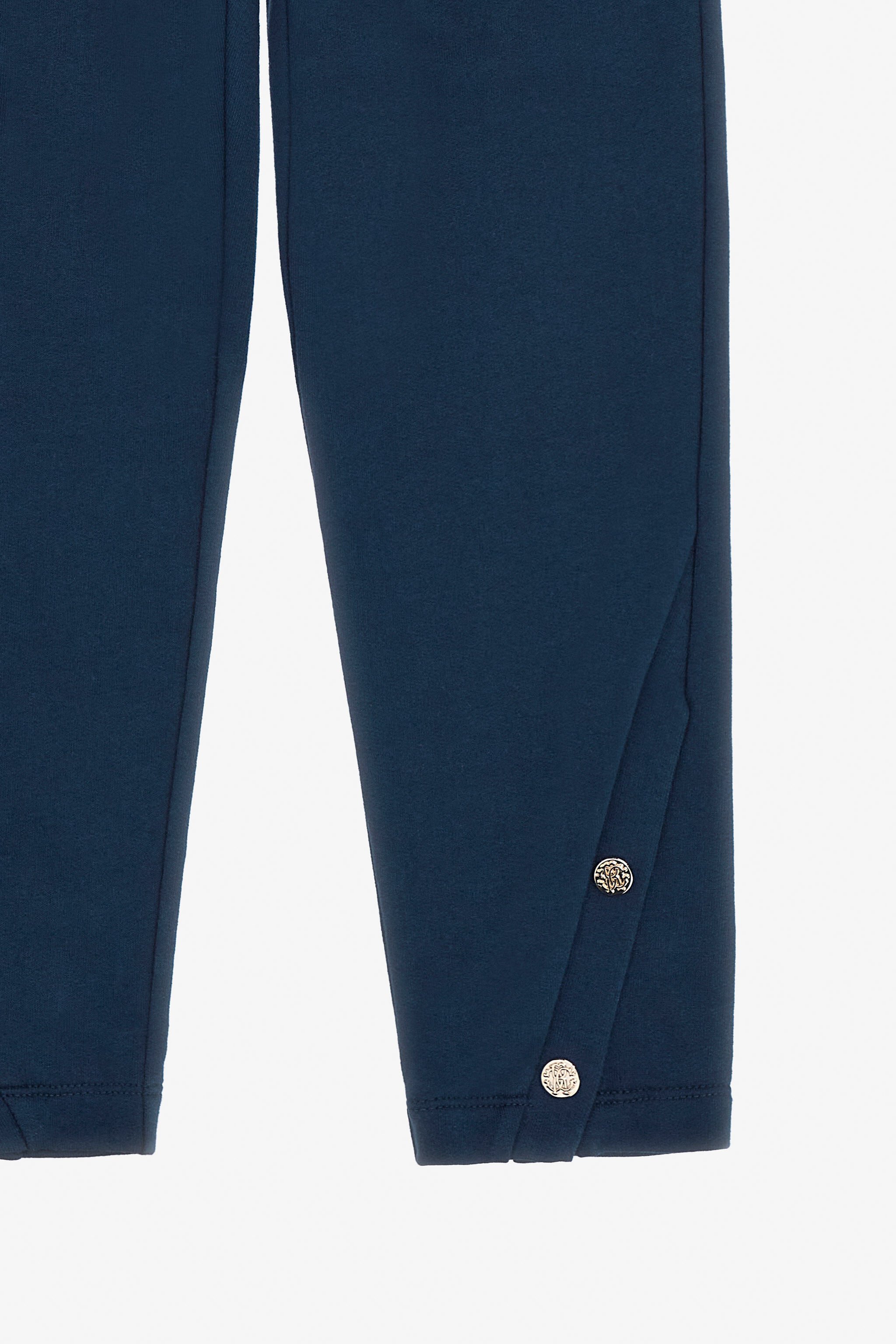 JU Cotton Sweatpants With RC Monogram Blue TJT22H-CF050