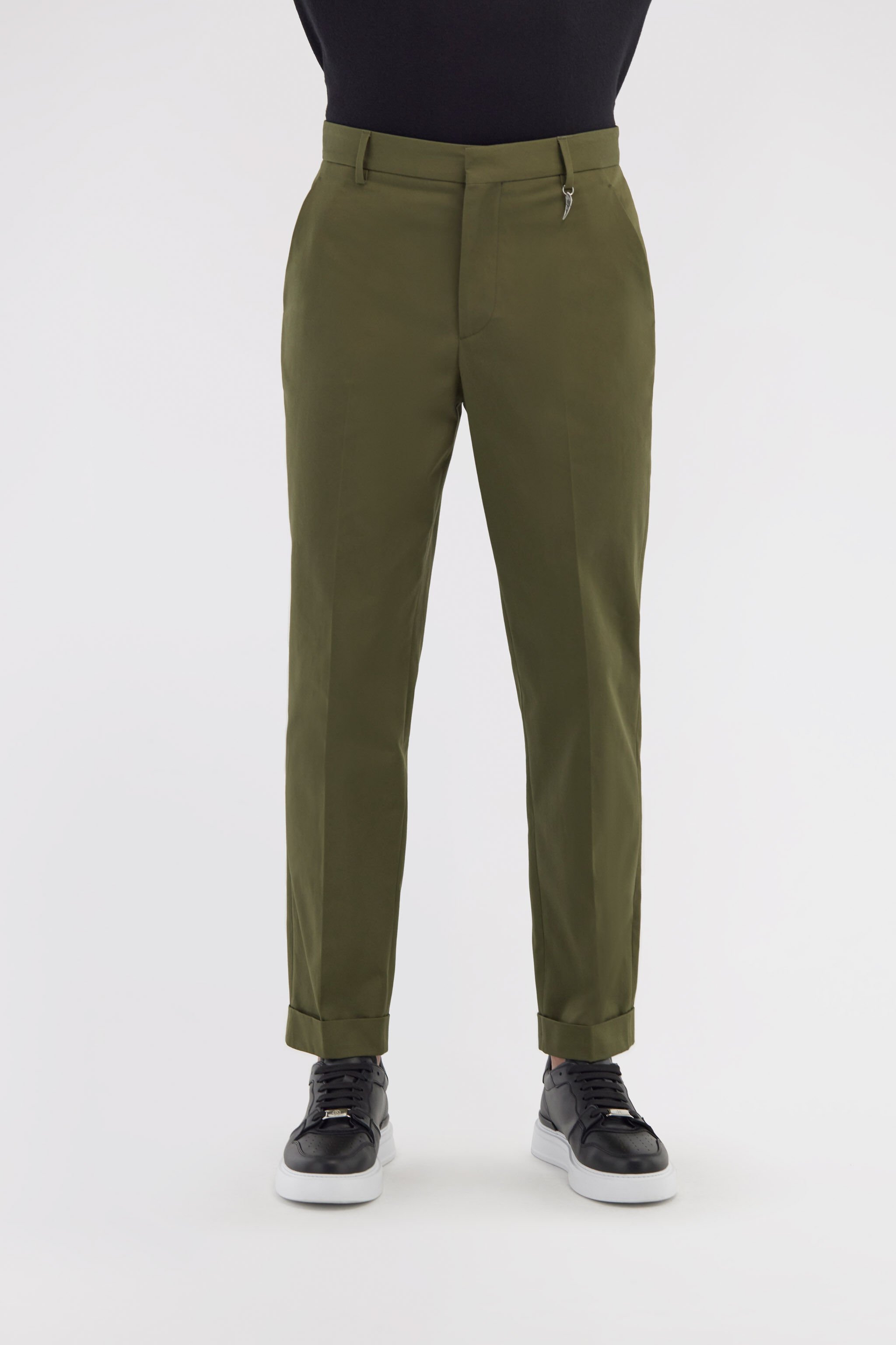 RC Tailored slim pants with fang Dunkelgrün SRT247-FN061