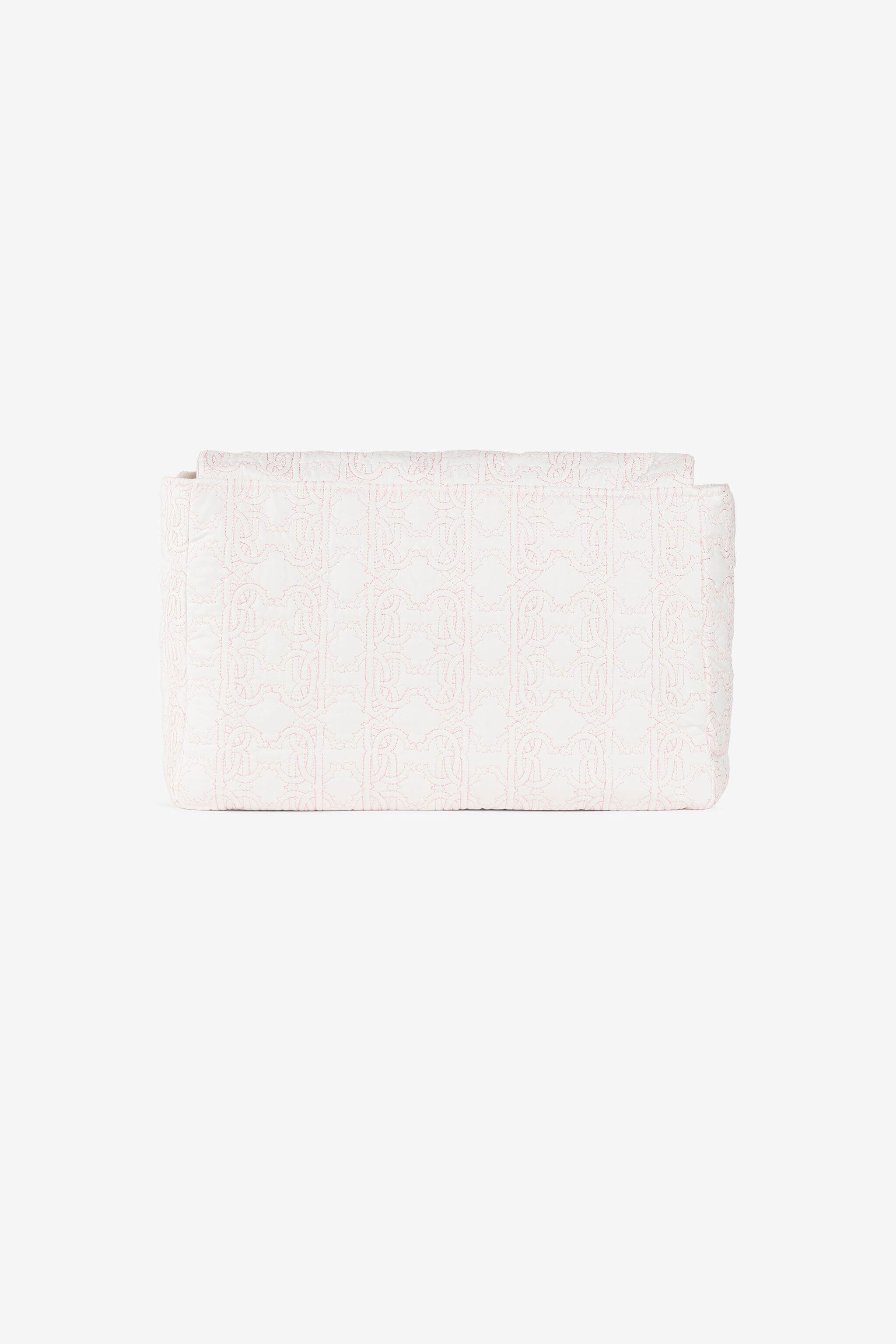 JU RC Monogram-Embroidered Changing Bag BABY ROSE PJB001-CSE21