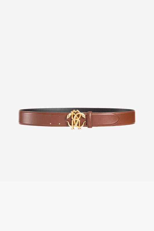 RC Logo-buckle belt Brown QRC006-PZ132