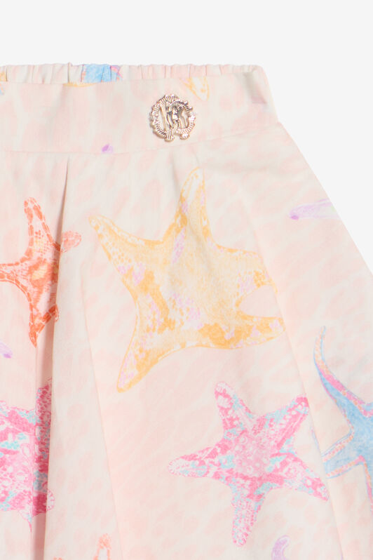 JU Baumwollrock mit Strafish-Print LIGHT PINK WJT300-7MR17