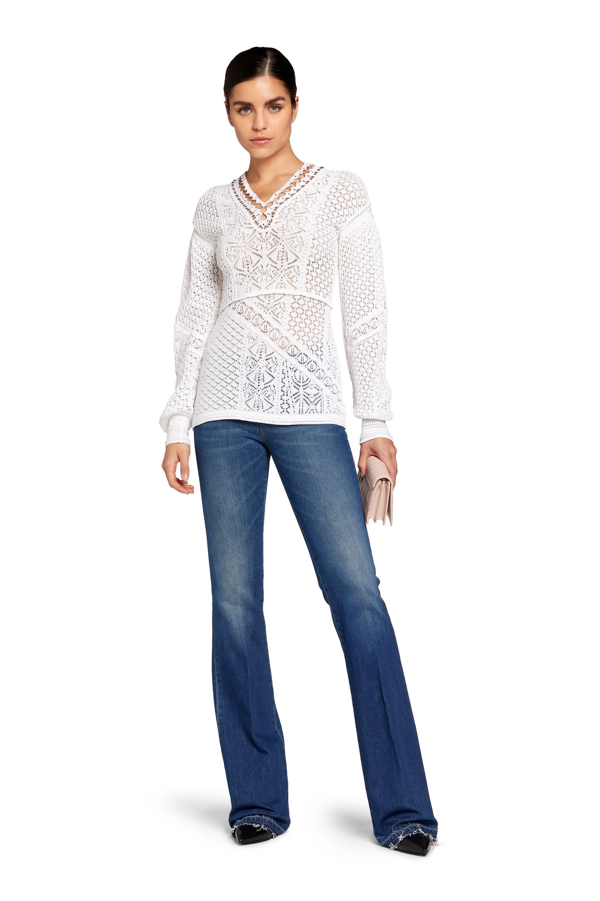 RC Crochet-Knit Top Bianco JQM600-MR001
