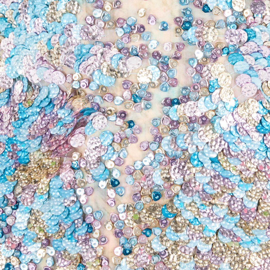 RC Mermaid Print Dress Maxi Blue/Silver UWR119-CKN92