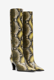 ${brand} Kniehohe Stiefel Mit Pythonprägung ${colorDescription} ${masterID}