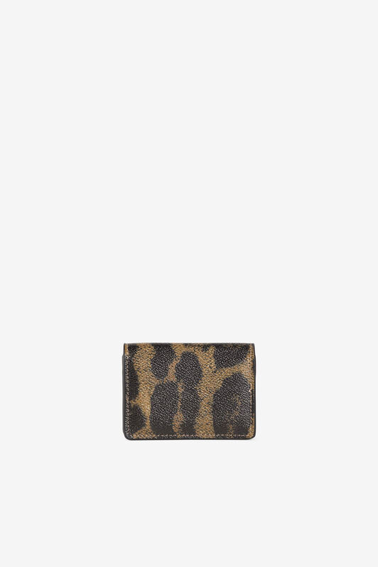 RC RC Monogram Leopard-Print Wallet Brown/Black JSA006-ABO01