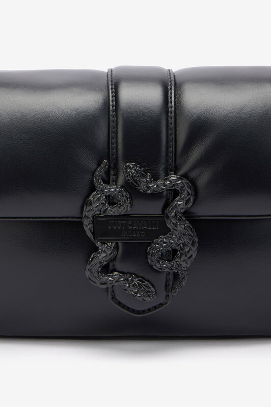 JC Rectangular Bag With Mirror Snake BLACK UFB051-UF420