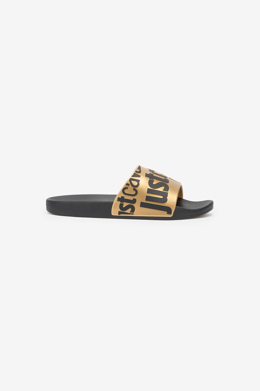 JC Mules Avec Lettrage Noir/Or UFS027-UF302