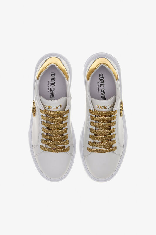 RC Sneakers con Monogram RC Bianco/Oro SKS036-PZB23