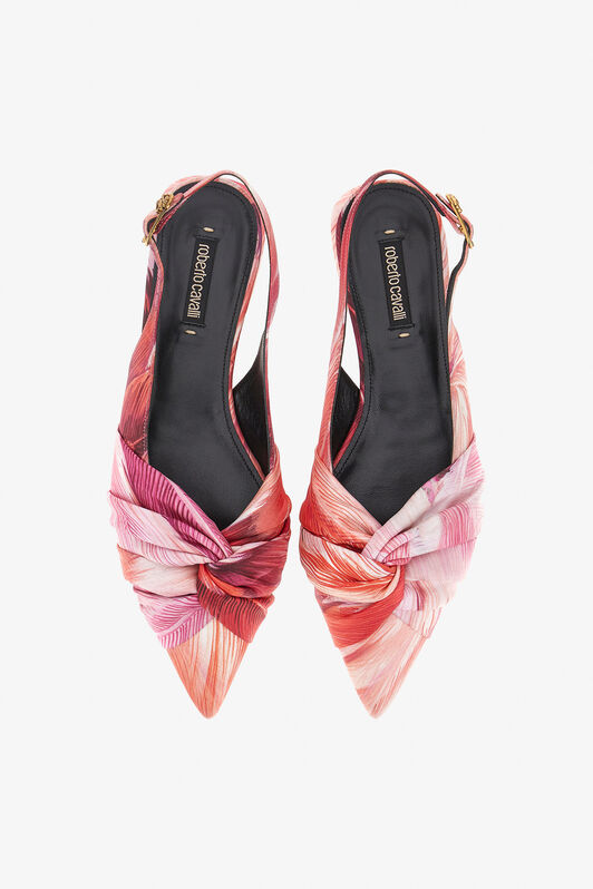 RC Le Pettegole Slingback with Plumage print Fuchsia SWS100-SE380