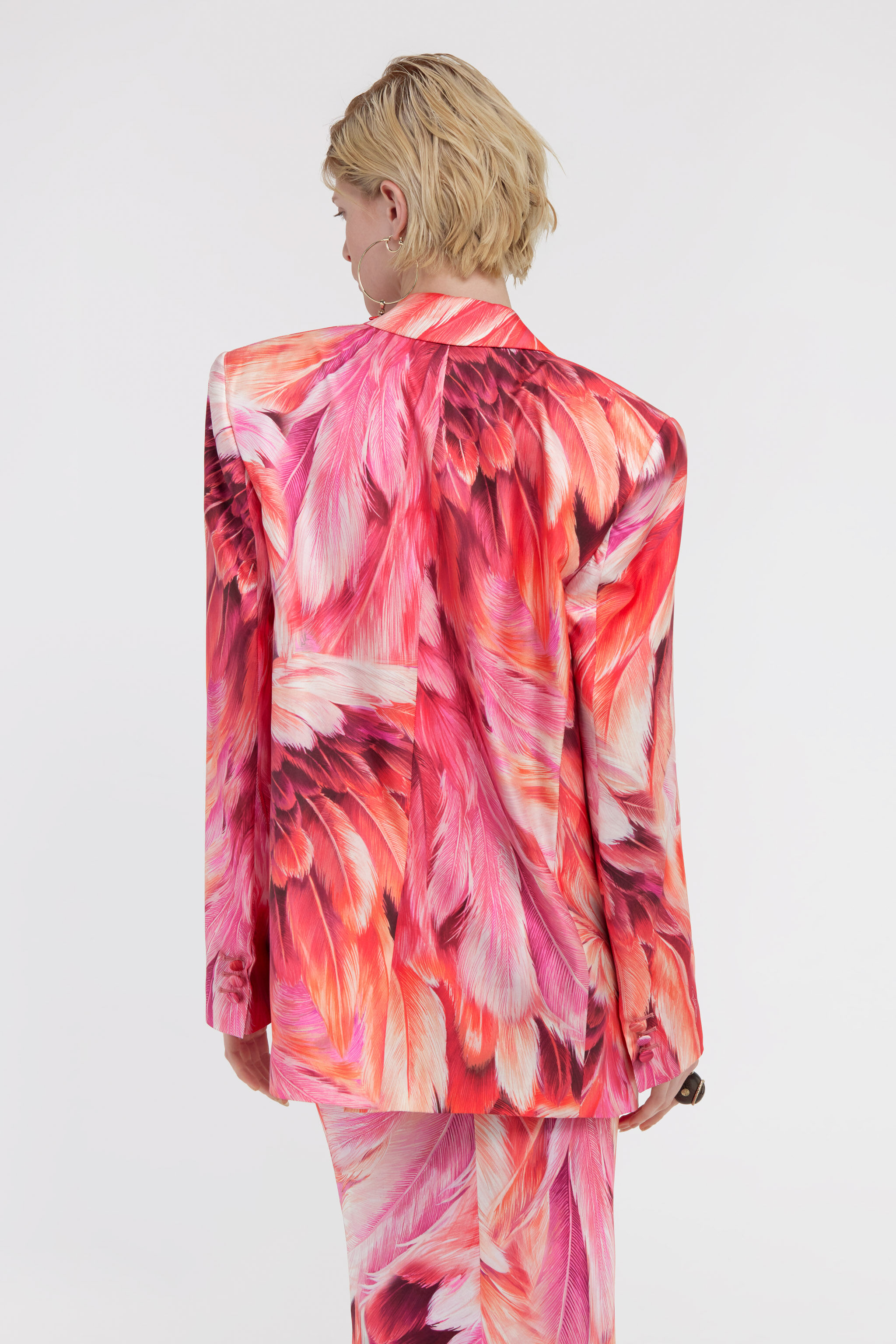 RC Plumage print blazer Fuchsia SWT402-4QL71
