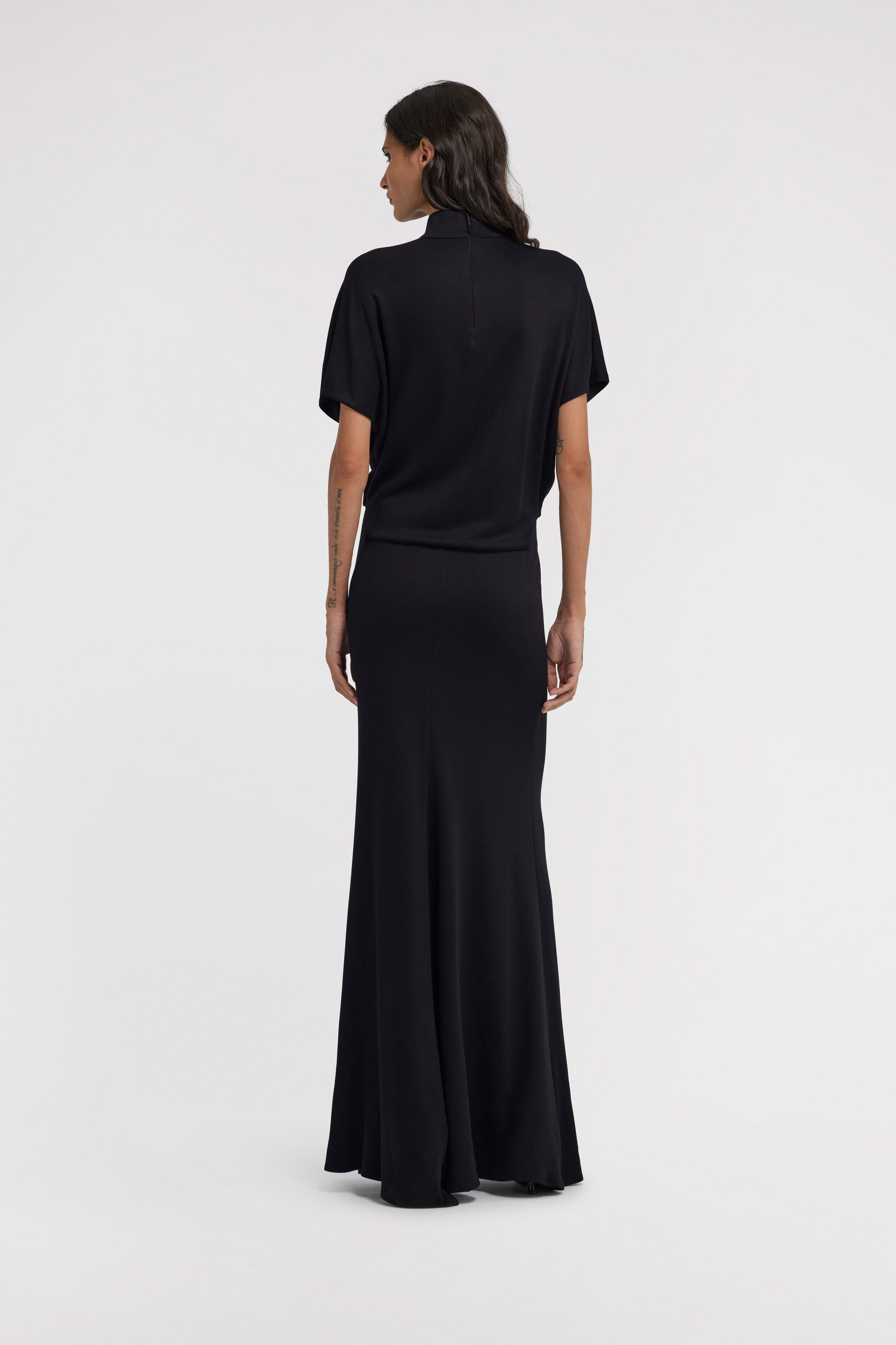 RC Long dress with knot Negro TWT117-JE040