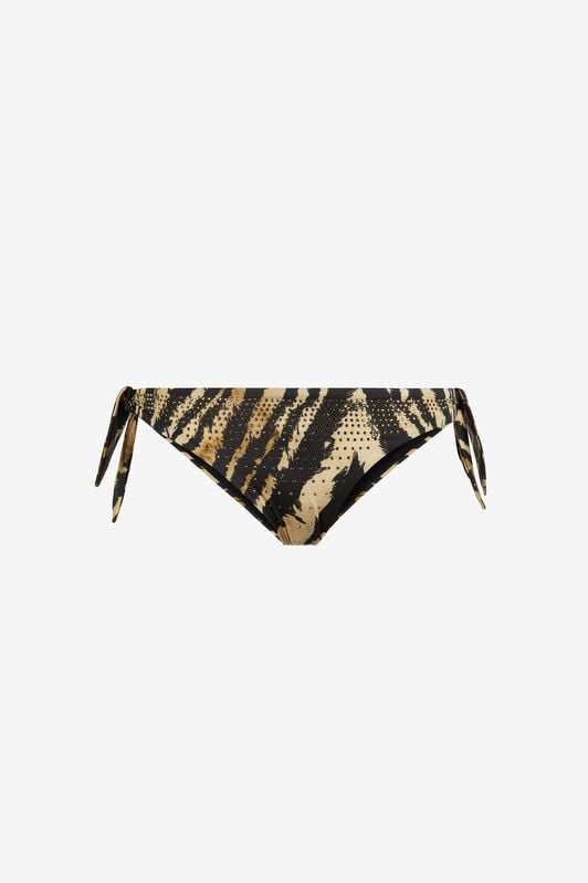 UG Crystal-Embellished Freedom-Print Bikini Briefs UG Crystal-Embellished Freedom-Print Bikini Briefs MARRONE/NATURALE NYW04C-HVB79