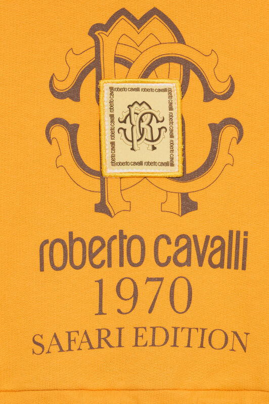 JU Felpa Safari Edition Con Cappuccio E Monogram RC Arancione UJT690-CF050