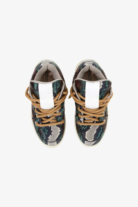 RC Bunte Low-Top-Sneaker Dunkelgrün TKS026-PZG64