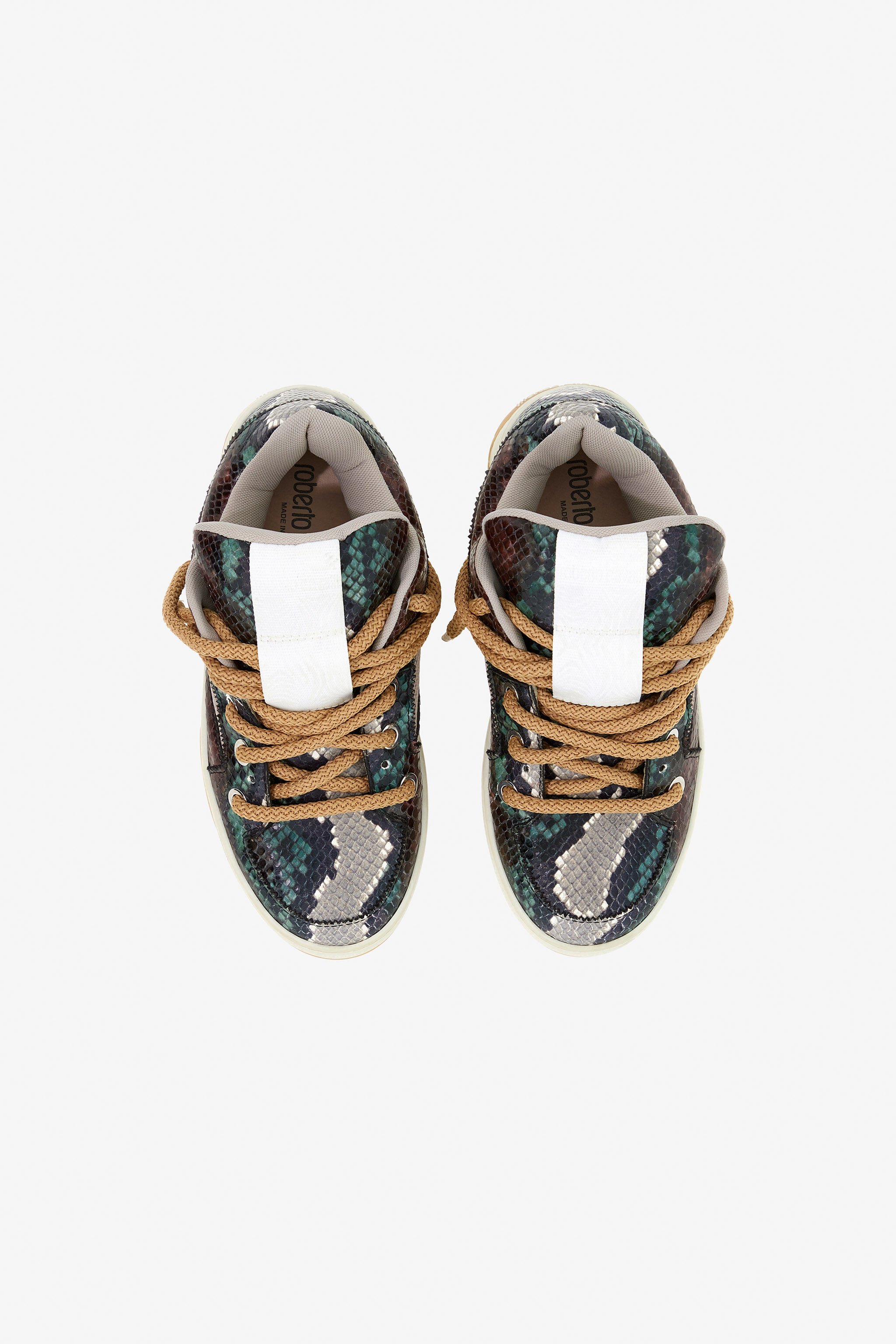 RC Bunte Low-Top-Sneaker Dunkelgrün TKS026-PZG64