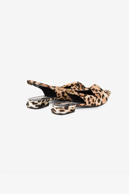 RC Le Pettegole Jaguar-Print Slingback Mules Light Brown RKS018-SE180